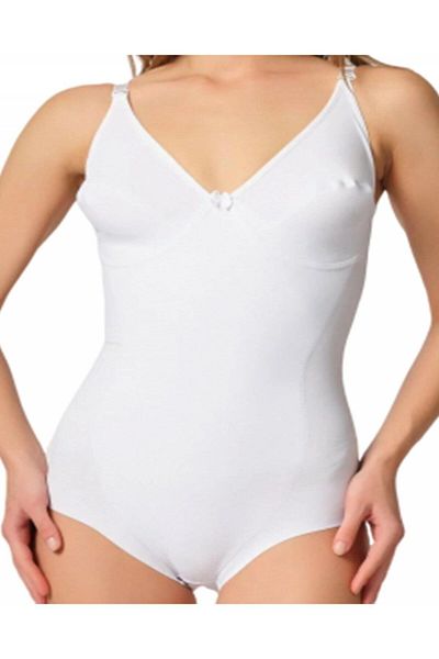 Cecimer Corset cu lungimea de alunecare cu două straturi, tăiat cu laser, cu dimensiuni 1, alb 2821