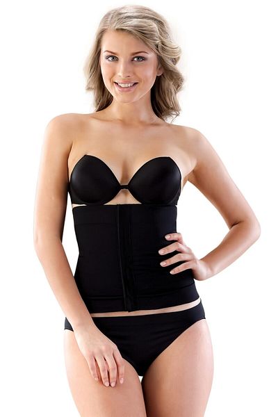 Cecimer Corset de maternitate boxer pop-up din dantela neagra cu manșete, mărime descrescătoare 1