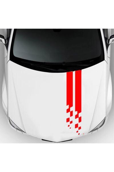Vegatasarım Oto Araba Kaput Sticker Çıkartma - Race