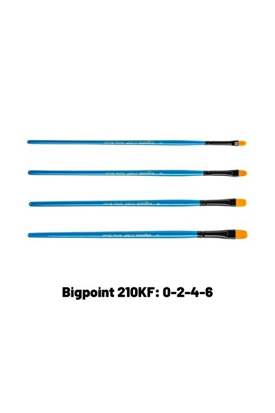 Bigpoint 210kf Серія Синтетична щетина Щітка «котячий язичок» Набір з 4 штук 0-2-4-6