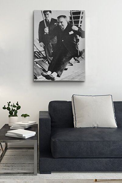 Sennight Atatürk Kanvas Tablo Dekoratif Atatürk Portre Tablo 136