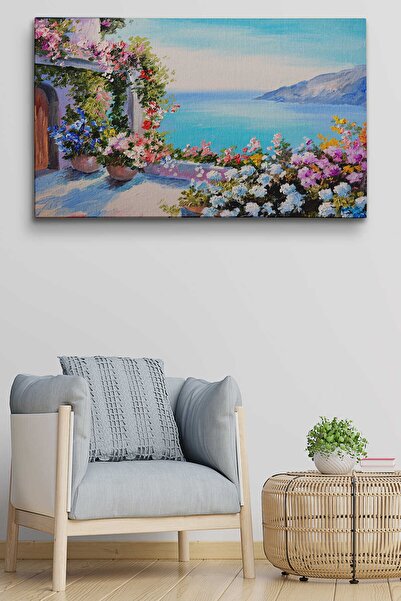 Sennight Deniz Manzaralı Güzel Ev Dekoratif Kanvas Duvar Tablosu