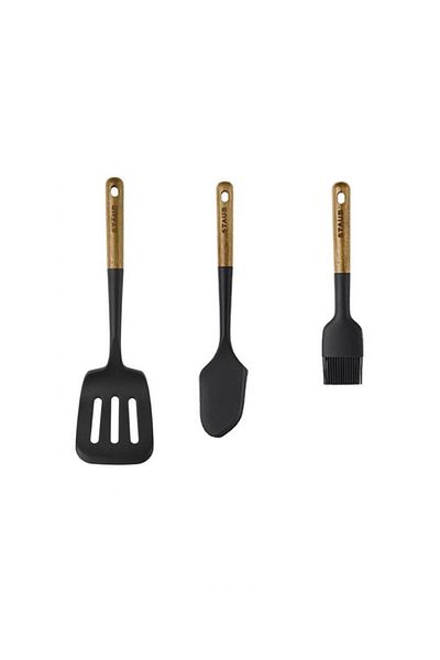 STAUB 3 Piece Silicone Cake Spatula Brush Set