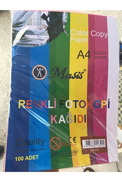 MAS4TECH Renkli Fotokopi Kağıdı 100 Lü