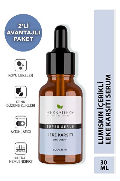 Herbaderm Süper Serum (lumiskin %4) Leke Karşıtı 30 ml X2
