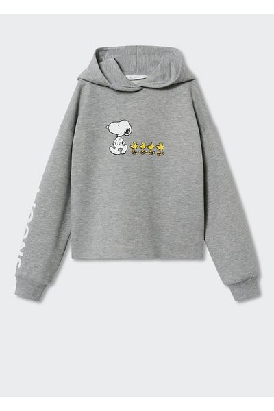 MANGO Kids Φούτερ Snoopy με κουκούλα