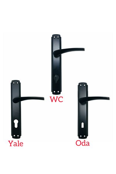 ARON Brawo Handle Opening from Inside to the Right Mirrored Matte Black (BATHROOM - WC) Door Handle (RIGHT)