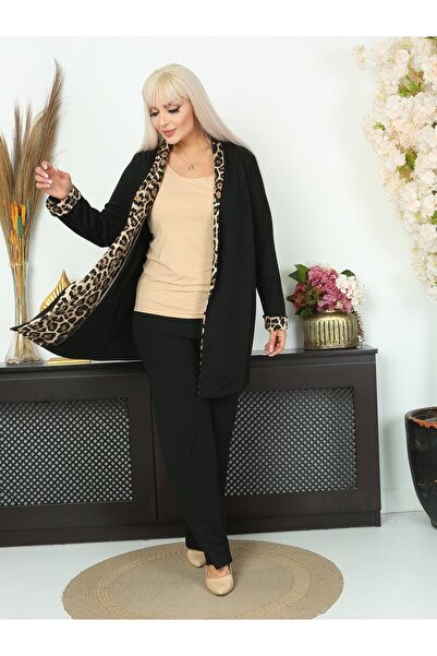 LİKRA Γυναικείο παλτό μεγάλου μεγέθους Suede Garni Mostra Detail Stretchy Steel Interlock