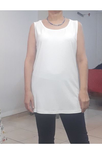 Mertcan Butik Off White (EKRU) Combed Cotton Viscose T-Shirt