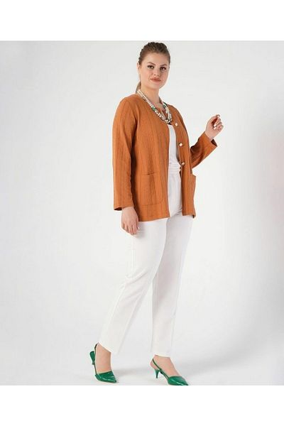 MAXLEVEL MODA Cardigan cu jachetă de mărime mare
