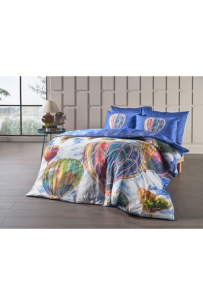 Doqu Home Set cuvertură de pilota Peace Gallard Cappadocia Baloane Albastru - Single