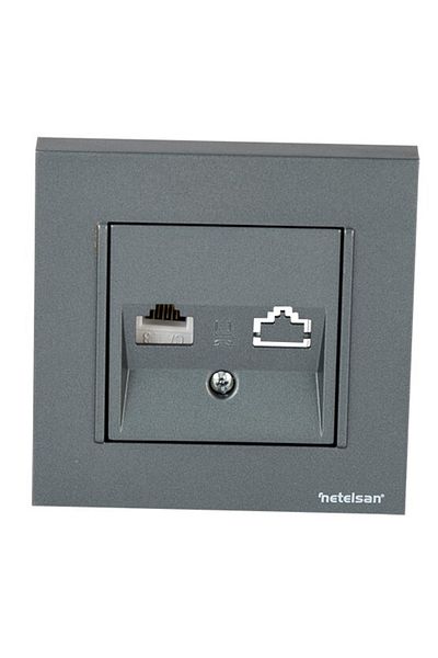 Netelsan Byobu Smoked Telephone Numeris Socket (cat-3) - Framed