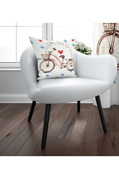 EVSEHOMES Husa de pernă pentru bicicletă în flori Ek951