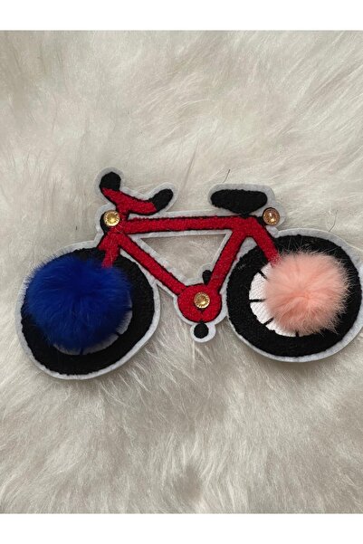 Gönülden Tasarım 25x14 cm dizajn pompon bicikla, aplikacija, grb, vez