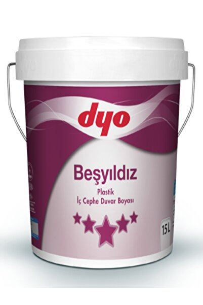 Dyo 10 kg Beşyıldız Plastik Iç Cephe Duvar Boyası 0001 Beyaz