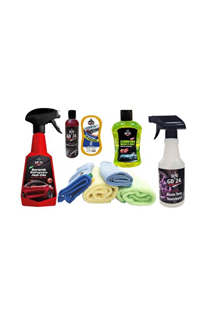 GD 24 Gd24 Mega Araç Temizleme & Parlatma Seti ( 9 Parça)