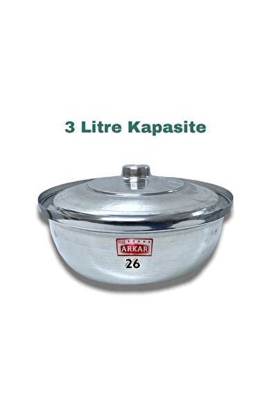 YILDIZ ARKAR Aluminum Paste Ashura Stew Roasting Sauce Helvane Pot 3 Liters 2...