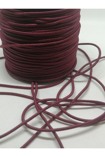 Firebird Takı Aksesuar Ve Kamp Malzemeleri 1.5 Mm Rubber Rope Claret Red Color 20 Meters