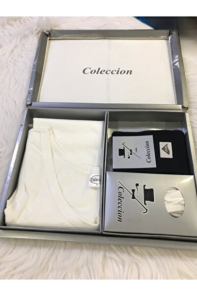 coleccion Erkek Çeyizlik Atlet Mendil Set