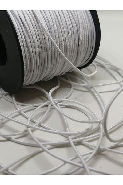 Firebird Takı Aksesuar Ve Kamp Malzemeleri 1.5 Mm Rubber Rope White Color 20 Meters
