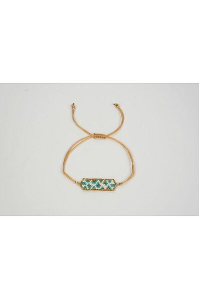 Kaeria Accessory Miyuki Turquoise Leopard Pattern Elevator Bracelet
