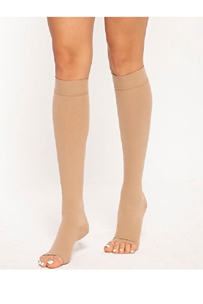 Varimed , Diz Altı, Hafif Basınç (ccl1), Açık Burun, Düz Örme Lenfödem Çorabı,