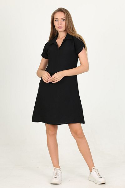 Neşeli Butik Rochie Ayrobin de damă cu guler cu mâneci, lungime midi, Lptr10