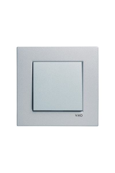Tamer Elektrik Viko Artline Novella Silver Single Key with Frame -92605001