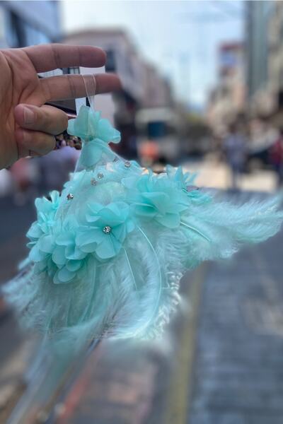 ZEYMERADE منديل العروس الأخضر المائي منديل Halay الألباني