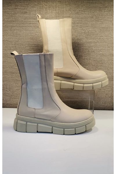 VOOG Leather Elastic Boots