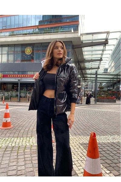 Trn JNS Pantaloni Palazzo cu blugi largi cu talie super înaltă din Lycra anilor 90