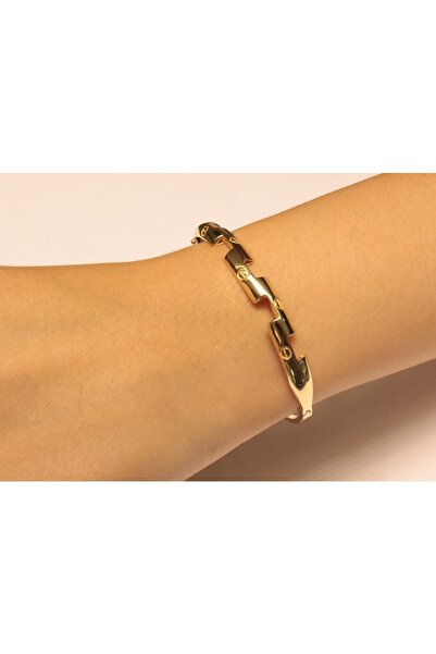 Hakan Güler Kuyumculuk 14 Ayar Altın Çivi Desenli Kelepçe Bilezik