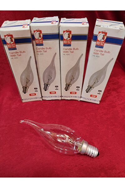 KUĞULU Dekoratif Ampul.şeffaf.ucu Kıvrık. 40 W. E.14