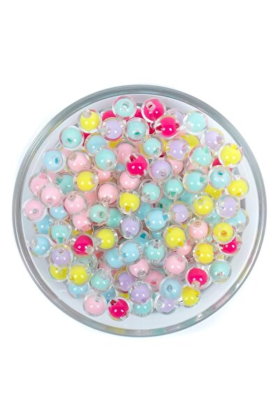 yfhobi 25 Gram - 8 Mm Parlak Karışık Renk Yuvarlak Plastik Boncuk, 1. Kalite ...