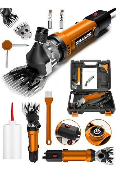 Dragro Alman 4200 W Devir Ayarli Bakir Sargili Çelik Şanzuman Koyun Keçi Kirk...