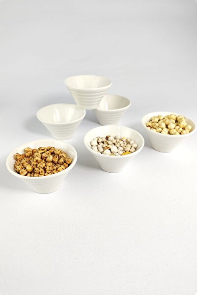 Digithome 6'lı Porselen Çerezlik Kase Seti 10 Cm - Ckr4102 C320.025