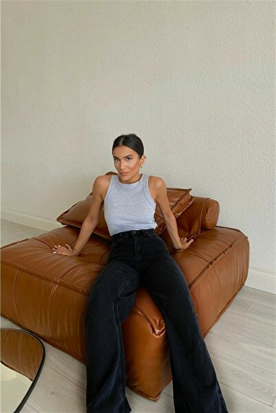 Trn JNS 90's Lycra Super High Waist Loose Jeans Palazzo Trousers