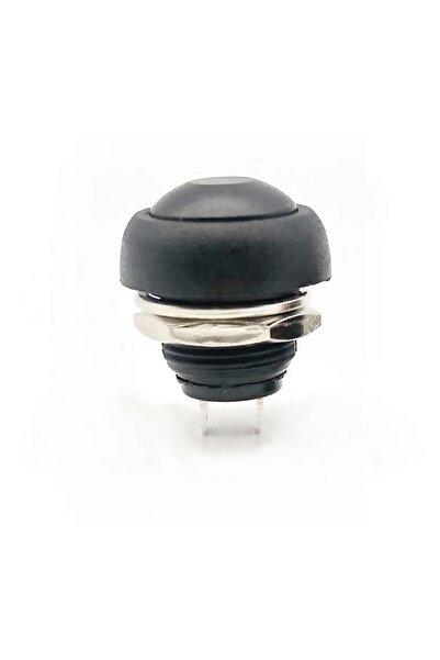 Genel Markalar 12mm Pbs-33b 2 Pin Push Buton Siyah On Off 1a 250v Mini Yuvarl...
