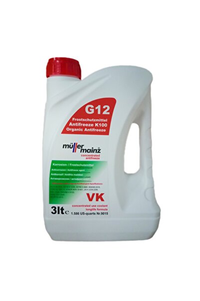 Müller Mainz Antifriz G12 Kırmızı Oat Organik Super Konsantre Vk Antifiriz 3l...