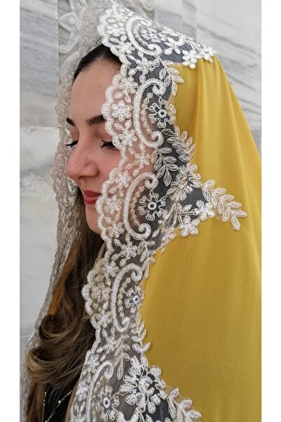 Lady Rio Mevlüt Örtüsü,mevlit Örtüsü,mevlüt Şalı,mevlit Şalı,bebek Mevlidi,özel Gün Şal,fransız Dantelli Şal