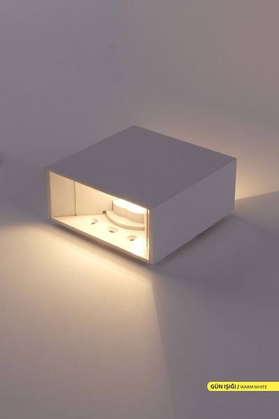 ACK 4w Led Wall Luminaire Wall Sconce White Case 3000k Daylight Decorative Lighting