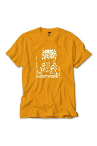 Z zepplin Morbid Angel Abominations Of Desolation Yellow T-shirt