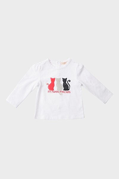GB Baby Weißes T-Shirt für Babymädchen 22fw0bg2522