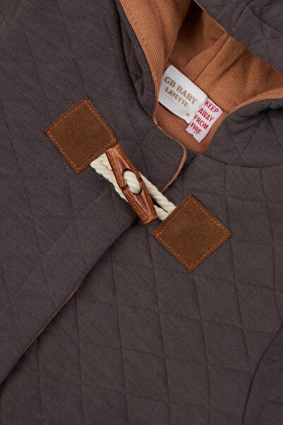 Layette Baby Boy Black Overalls 22fw0lt8804