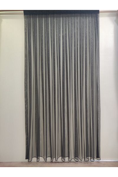 perhal perde ve halı Μαύρο Grek Honeycomb Backdrop 1-3 στενές πλισέ φούστες με μολύβδινη κουρτίνα από τούλι