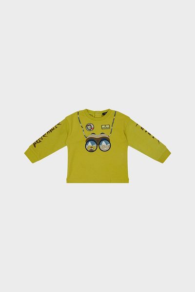 GB Baby Baby Boy Yellow Sweatshirt 22fw0bg1440