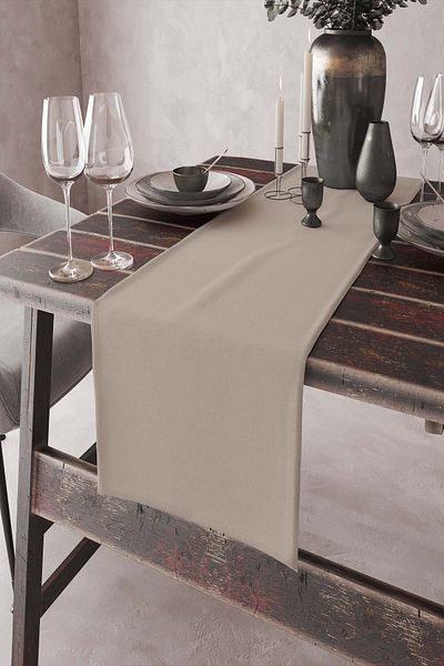 Babil Home Τραπεζομάντιλο Premium Μπεζ υφαντό - Simple Ranır, 40*140 Rnr027