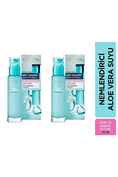 L'Oreal Paris Nem Terapisi Aloe Vera Suyu Kuru Ve Hassas Ciltler Su Bazlı Günlük Bakım 70 Ml X 2 Adet