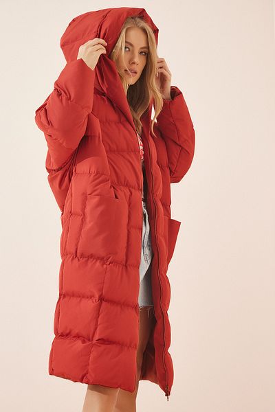 Happiness İstanbul Mantel - Orange - Puffer