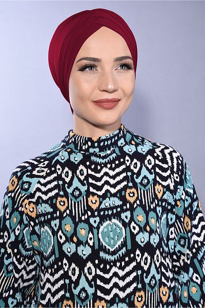 Nowa Scarf 3-Stripes Bonnet Red Can Be Used in Sea and Pool